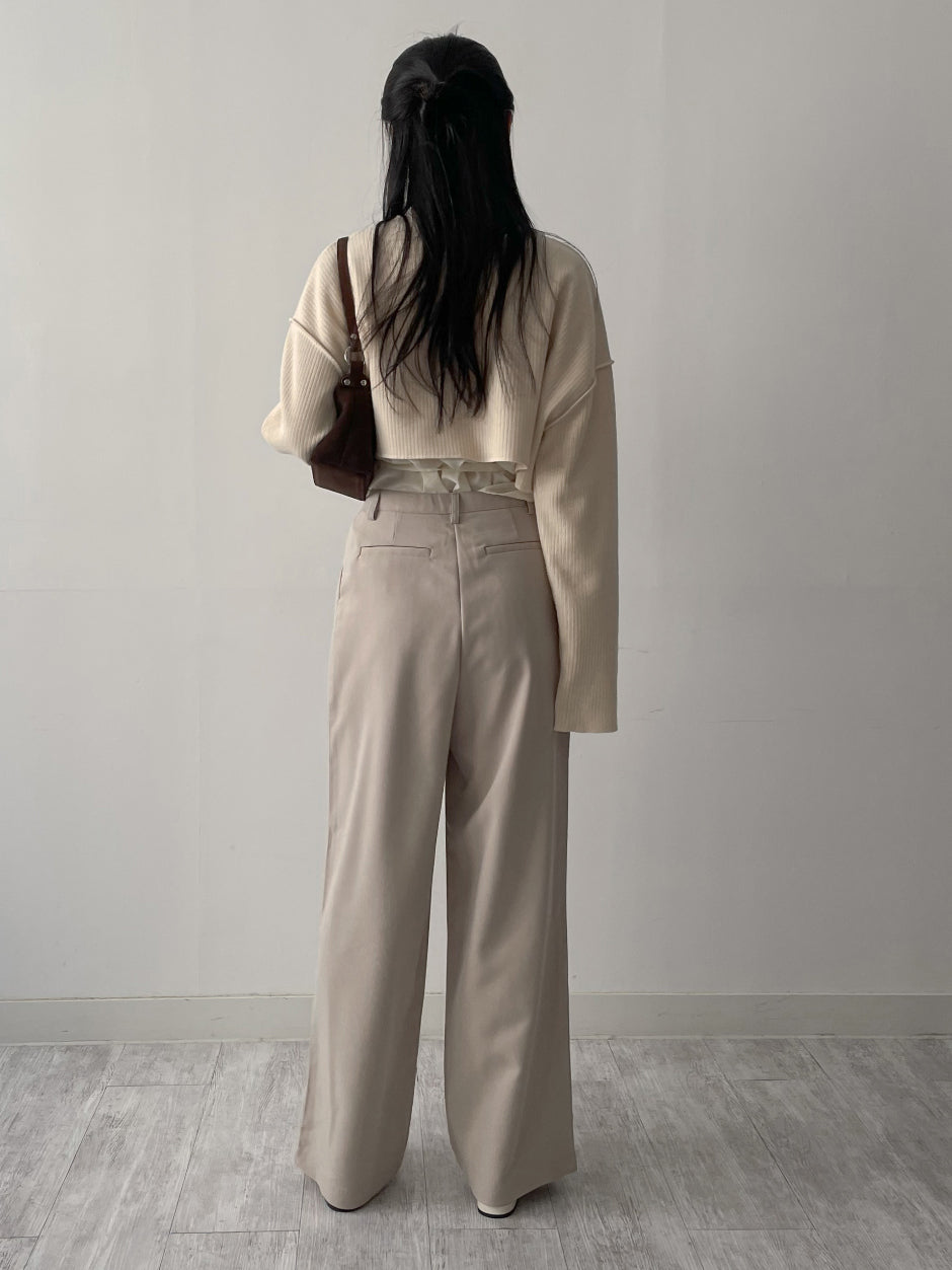 【INCHANT ME】Two-Tuck Basic Wide Slacks INCHANT ME(インチャントミー) - ケンディルツータックワイド