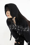 Nordic black knit zip-up