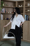 Wave Frill Shirt Blouse
