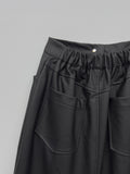 Matte Leather High Waist Long Skirt