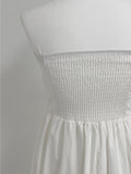 Shirring Smoke Tube Top One Piece