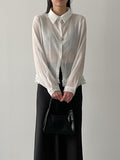 Frill Yoru See-through Blouse
