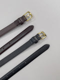[20mm] Cowhide Square Gold Belt