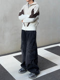 Diagonal Cargo Washed Banding Denim