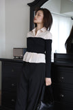 Lina color matching shirt top