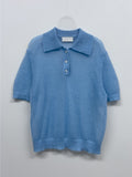 Mohair collar half knit