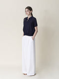 [Premium] Ete Linen Collar Short Sleeve Knit