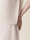 [Premium] Whole Garment Linen Ray V Knit