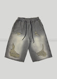 Raw Vintage Gray Tin Bermuda Denim
