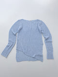 Crople Boat Neck Loose Fit Long Knit