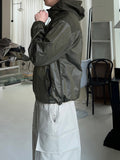 Glossy Color Matching Windbreaker