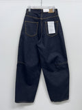 [unisex] 250 pin tuck wide denim pants