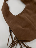 Bohem Fringe Suede Shoulder Bag