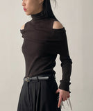 Chilling Off-Shoulder Polar Knit