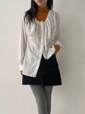 Antu shirring loose fit blouse