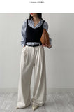 [Wrinkle Free] Pocket Stripe Loose Fit Shirt