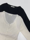Frill V-Neck Sleeveless Cardigan