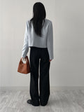 Basic Cotton Semi-Wide Pants
