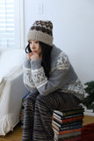Snowflake Nordic Knit Zip-up