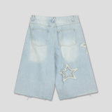 Vintage Star Patch Bermuda Denim