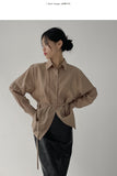 Belted Loose Fit Blouse