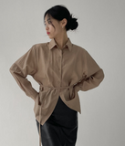 Belted Loose Fit Blouse