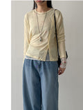 Flower See-through Layered T-shirt