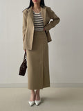 Chilia H-Line Slit Long Skirt