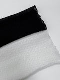 Embossed See-Through Mock Neck T-Shirt
