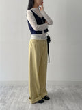 [Belt SET] Cabra Cotton Wide Pants