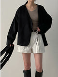 [Tie SET] Sheep V-neck Knit T-shirt