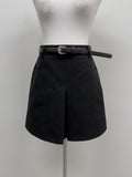 [Pants Lining!/Belt SET] Benny Pleated A-Line Mini Skirt