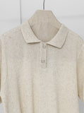 Woody Collar Linen Knit
