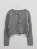 Mochi Angora Round Crop Cardigan