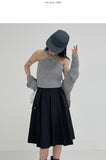 Berry Halter Sleeveless Knitwear