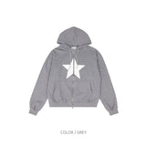 One star hoodie zip-up