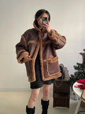 Mink reversible half mustang jacket