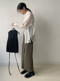 Rosie Tencel See-Through Loose Fit Blouse