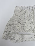 Dot Chiffon Flare Midi Skirt