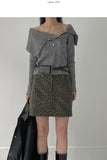 [Lined Pants] Vintage Leopard Mini Skirt