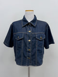 Kota Denim Crop Shirt Jacket
