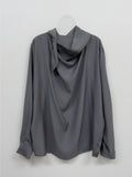 High Neck One Tie Blouse