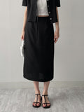 [Long ver.] Lapre tweed long skirt