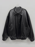 Crocker Glossy Leather Overfit Blouson