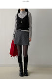 Soft Mock Neck Knit T-shirt
