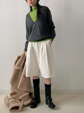 Deep V-Neck Loose Fit Knit