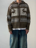 Clos Knit Hooded Zip-Up