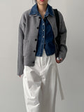 Breeze Denim Crop Shirt