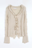 Lobul frill knit cardigan