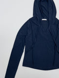 Pin-Tuck Hood Neck Slim Fit Tee
